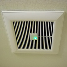 Motion detector operated exhaust fan
