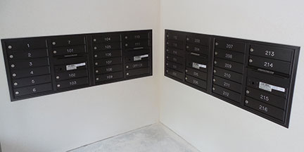renovated apartment mailboxes